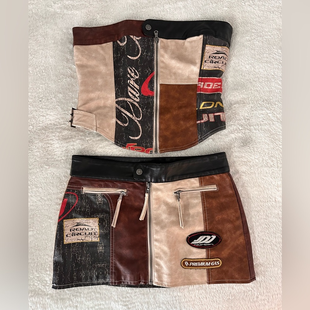 Jaded London Faux Leather Mini Skirt